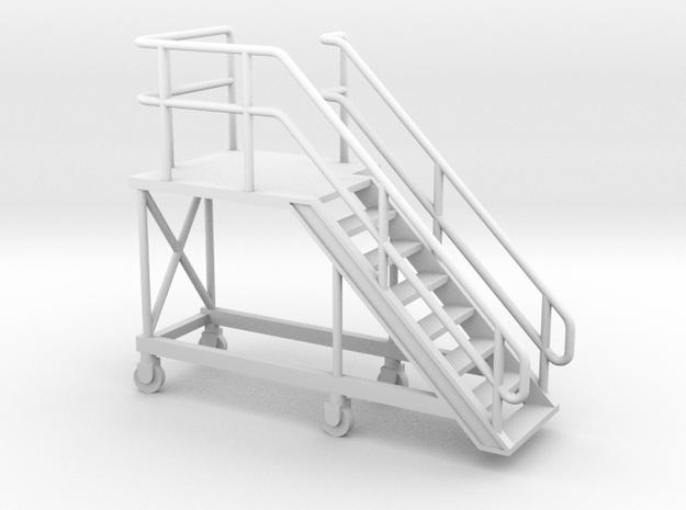 HO Train Access Stairs H20mm Right in Tan Fine Detail Plastic