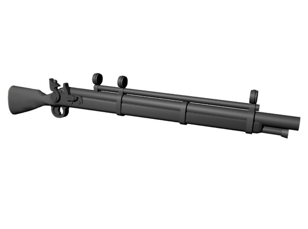 Precision musket 28mm x10 in Tan Fine Detail Plastic