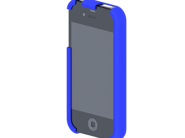 DD - Iphone 4 - Bumper in Blue Processed Versatile Plastic