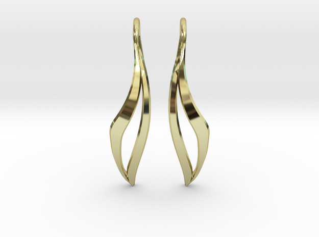 sWINGS Sharp Earrings in 18k Gold Plated Brass