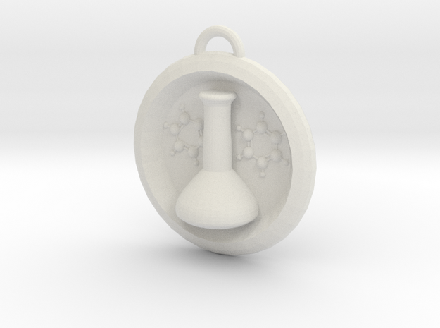 Volumetric Flask Medalion in White Natural Versatile Plastic