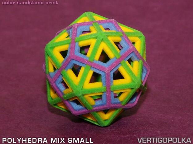 Polyhedra Mix Small in Full Color Sandstone