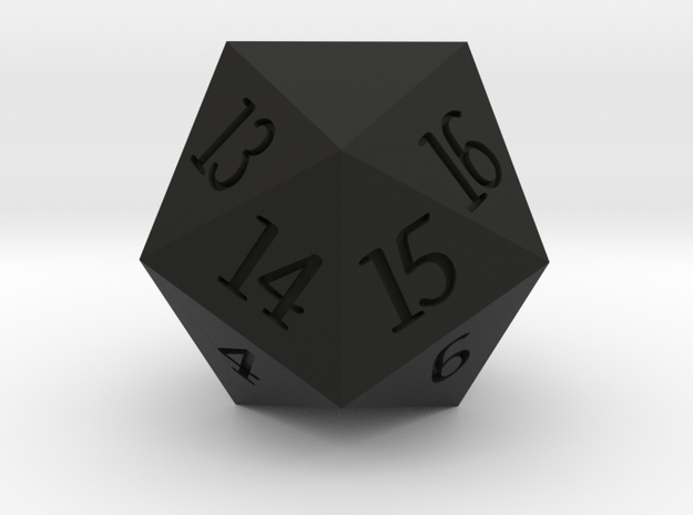 Customizeable Spindown D20 in White Natural Versatile Plastic