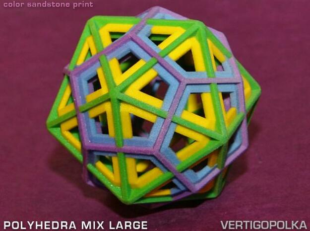Polyhedra Mix Large in Full Color Sandstone