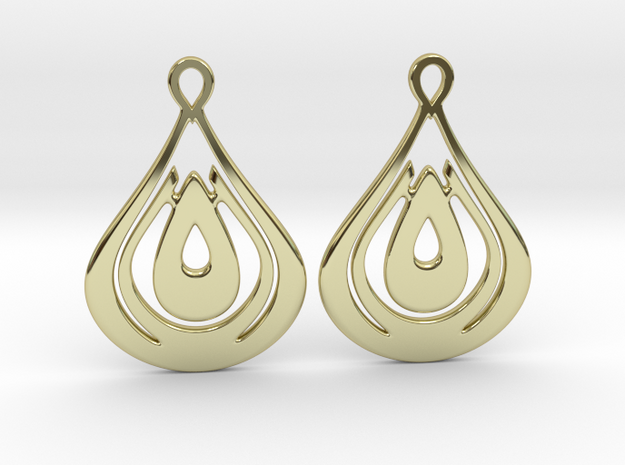 Drops Earrings in 18k Gold Plated Brass
