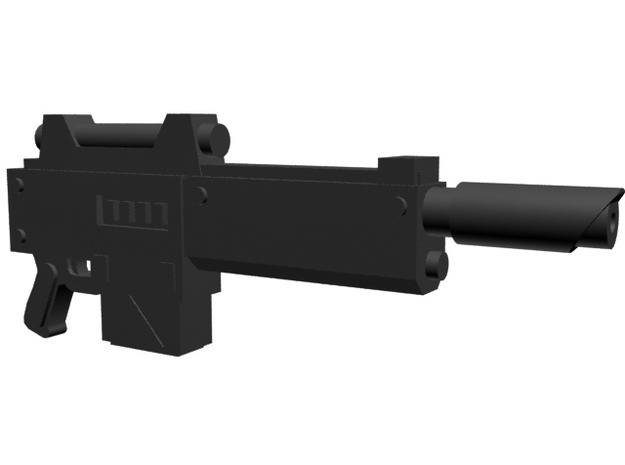 Laser gun 28mm x40 in Tan Fine Detail Plastic