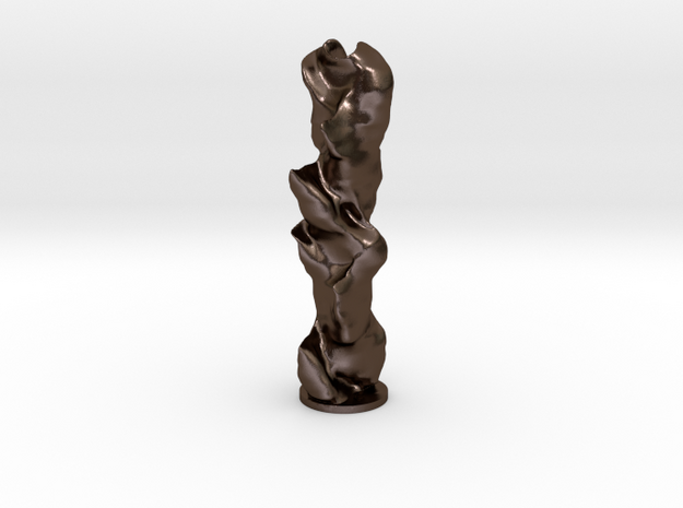 Ave Maria - Generative Sculpture J.S. Bach 20-50cm in Polished Bronze Steel: Medium