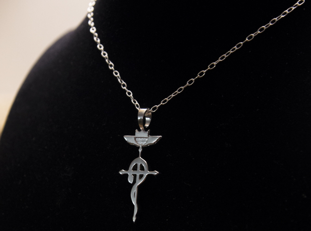 Flamel's cross [pendant] in Polished Brass