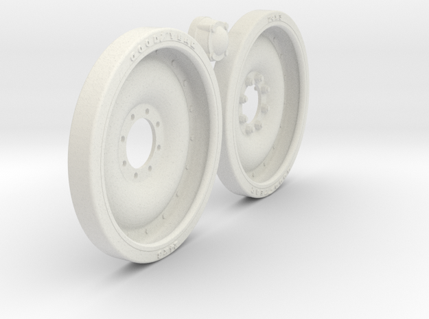 1/6 M113 APC 24x3 Road Wheel Set001 in White Natural Versatile Plastic