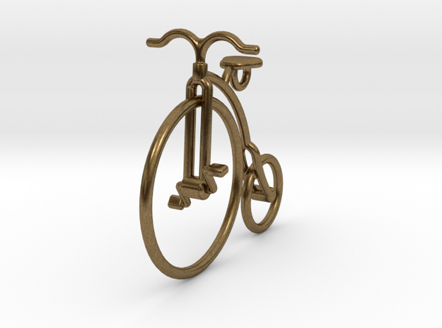 Vintage Bicycle Pendant in Natural Bronze