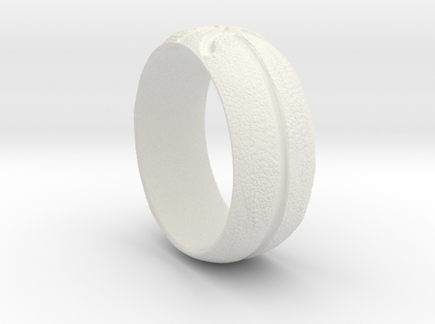 Basketball Ring in White Natural Versatile Plastic: Extra Small