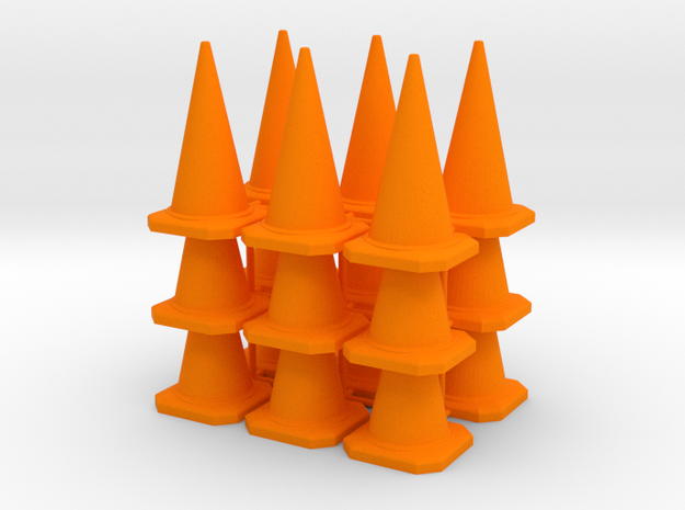 1/35 or 1/32 scale RC cones in Orange Processed Versatile Plastic