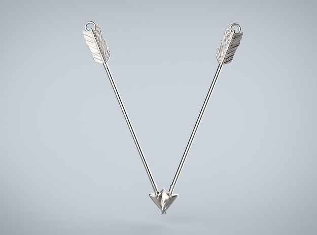 Archer Valentine Pendant in Polished Silver