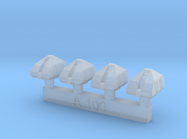 A-190 Arsenal Turrets [1:700 & 1:600] in Smoothest Fine Detail Plastic: 1:700