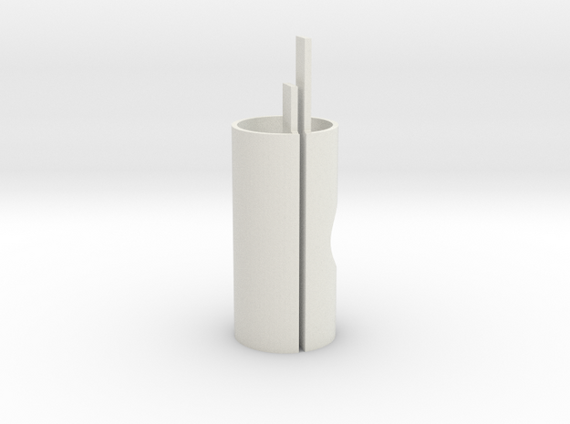 Head to top tube core, 47.9-38.5 in White Natural Versatile Plastic