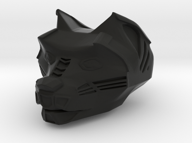 Panther Head in Black Natural Versatile Plastic: Small
