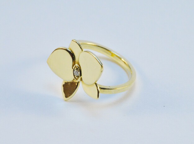 Flower Ring in 14K Yellow Gold