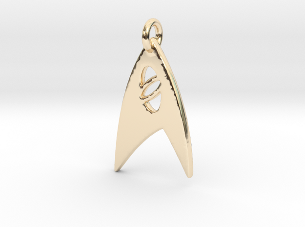 Star Trek - Starfleet Science (Pendant) in 14k Gold Plated Brass