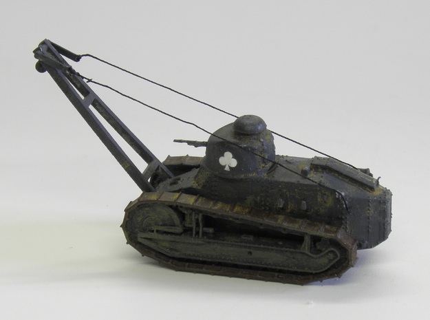 1/87th scale Renault Ft-17 crane in Tan Fine Detail Plastic