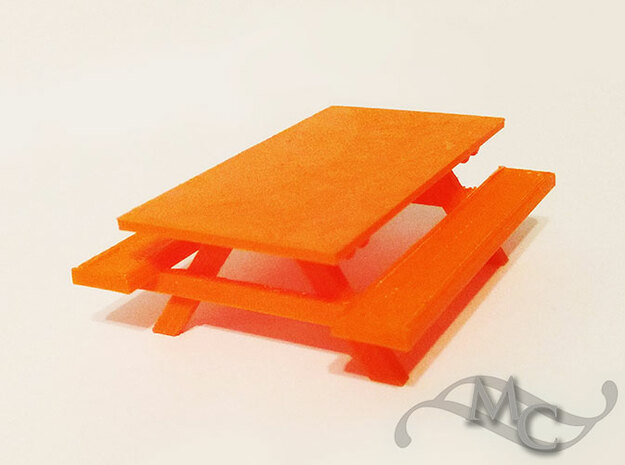 Little Picnic Table in Orange Processed Versatile Plastic
