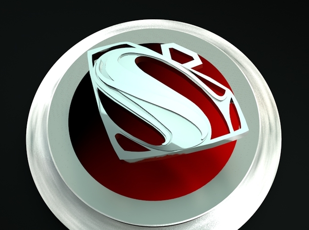 Superman 2 in Fine Detail Polished Silver