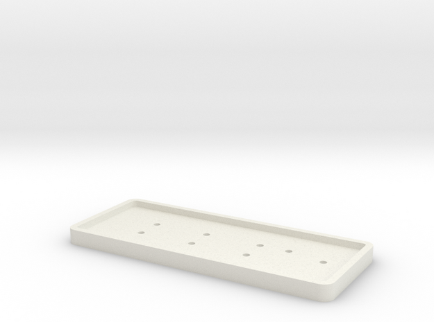 4449 Number plate base in White Natural Versatile Plastic