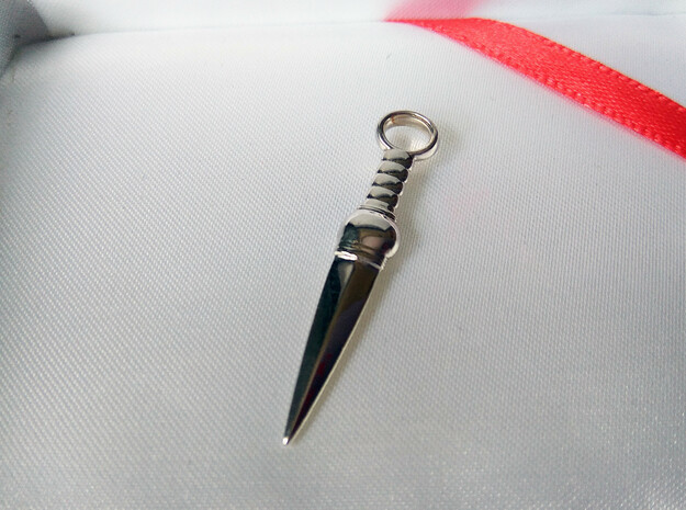 Dagger Pendant in Polished Brass
