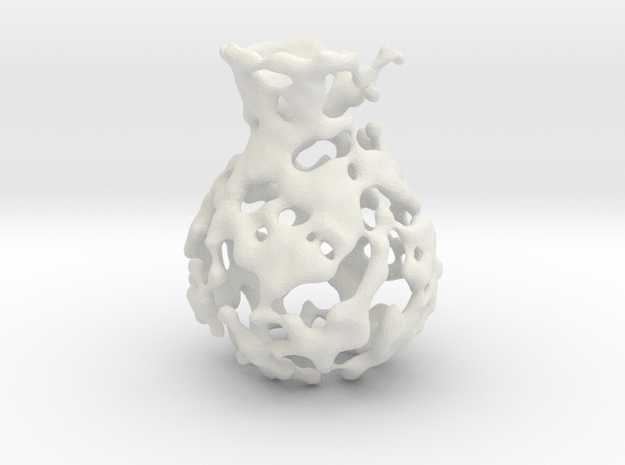 Big Organic Vase 001 in White Natural Versatile Plastic