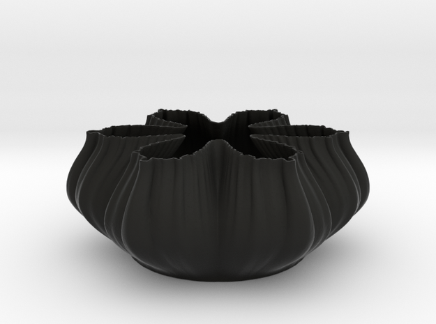 Fractal Bowl 2108 in Black Natural Versatile Plastic