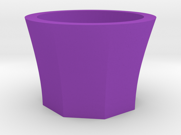 Succulent and air plant pot in Purple Processed Versatile Plastic