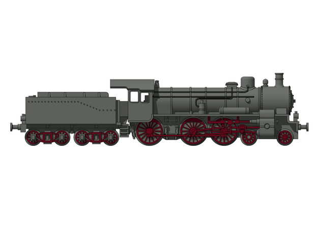 P8_Prussian_Locomotive in Clear Ultra Fine Detail Plastic