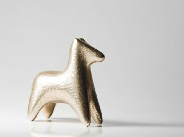 A wedding present - Dog in Polished Bronzed Silver Steel