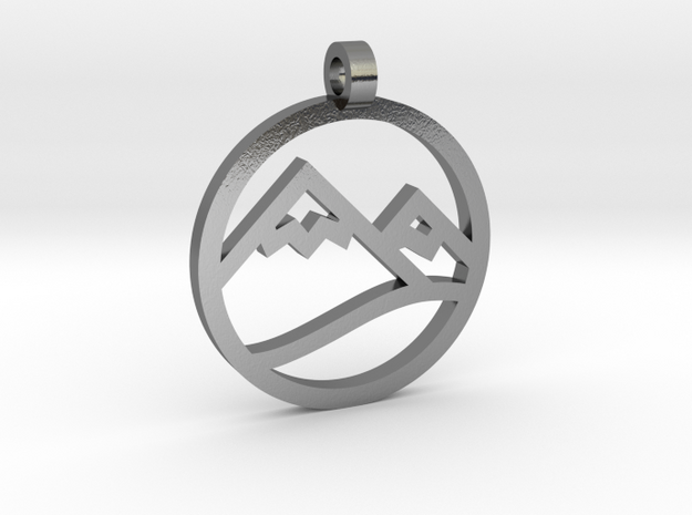 Texas 4000 Rockies Route Pendant in Polished Silver