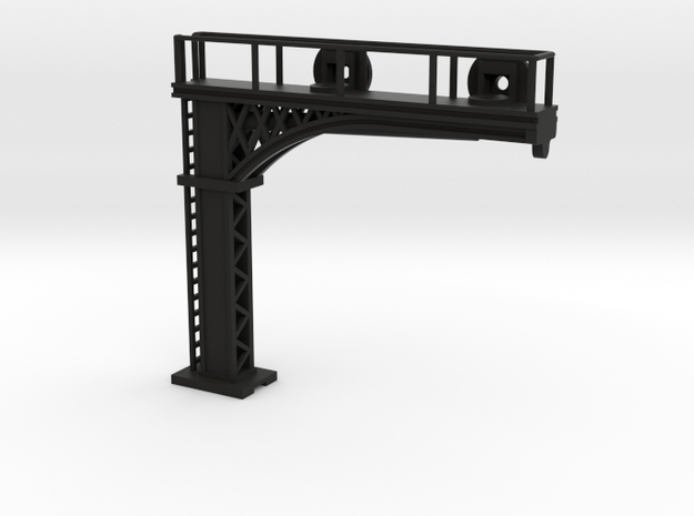 Cantilever Searchlight 2 Track - N 160:1 Scale in Black Natural Versatile Plastic