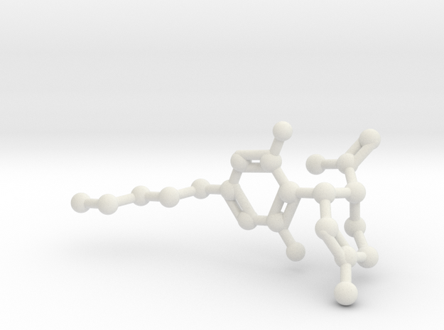 Cannabidiol (CBD, Cannabis) Molecule Pendant Keych
