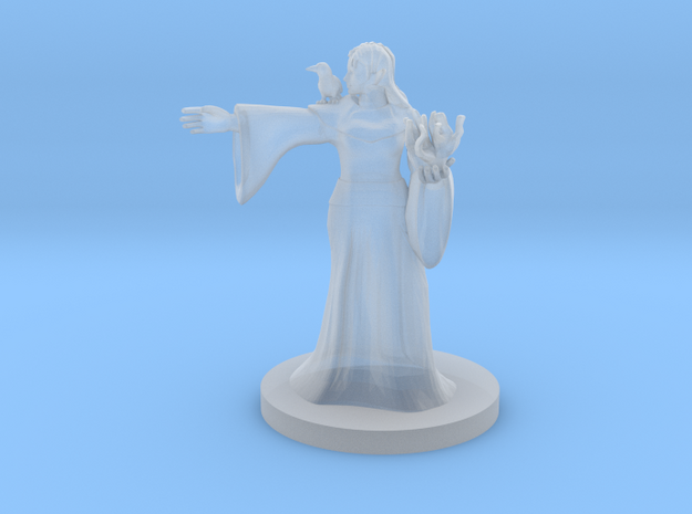 Elven Mage with Raven  in Tan Fine Detail Plastic