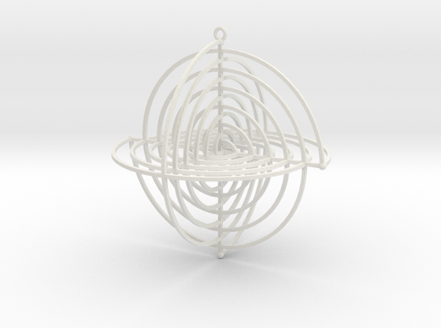 Orthogonal Spirals in White Natural Versatile Plastic