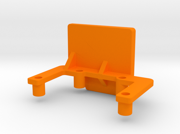 OX CNC - X Axis Drag Chain Mount Top v3 in Orange Processed Versatile Plastic