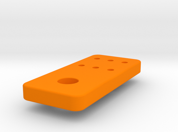 OX CNC - Y Axis Limit Switch Bracket v3 in Orange Processed Versatile Plastic