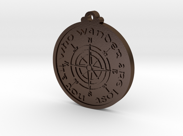 Wanderer Compass  in Polished Bronze Steel