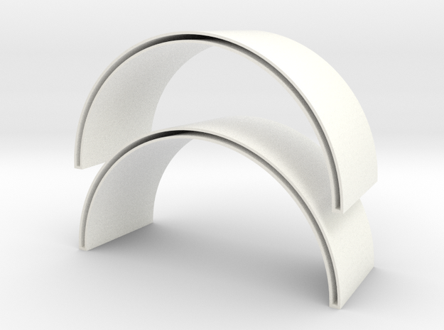 Betonring Windkraftturm 2 teilig 1:50 in White Processed Versatile Plastic