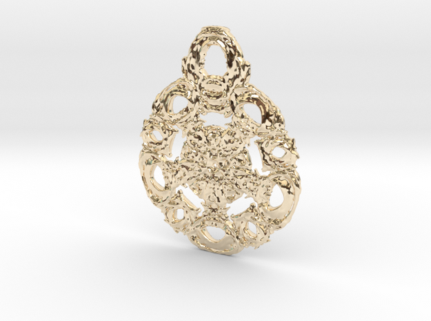 Nordic Regal Pendant in 14k Gold Plated Brass