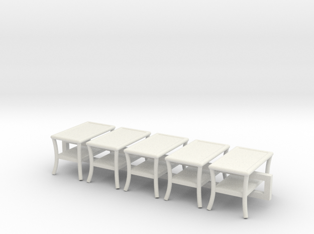 5 - 1:48 Patio Table in White Natural Versatile Plastic