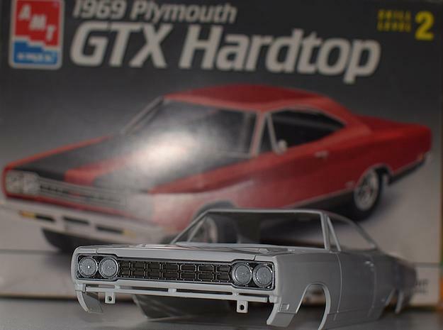 1/25 1968 Plymouth Roadrunner Grill in Smoothest Fine Detail Plastic
