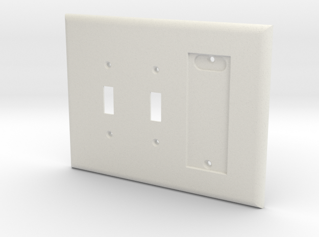 Philips Hue Dimmer 3 Gang Switch Plate R in White Natural Versatile Plastic