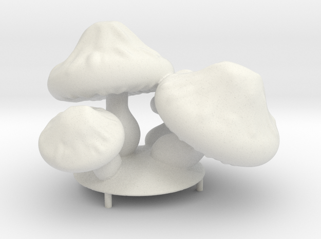 Mushroom Flash Lamp in White Natural Versatile Plastic