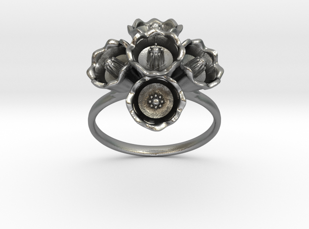 The Lily of The Valley Ring II in Natural Silver