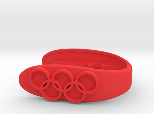 OLYMPIC KEY FOB  in Red Processed Versatile Plastic