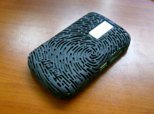 Blackberry 9000 - Fingerprint Design in White Natural Versatile Plastic