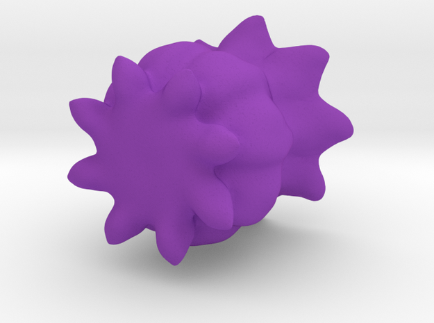 Flower Sculpt in Purple Processed Versatile Plastic: 15mm
